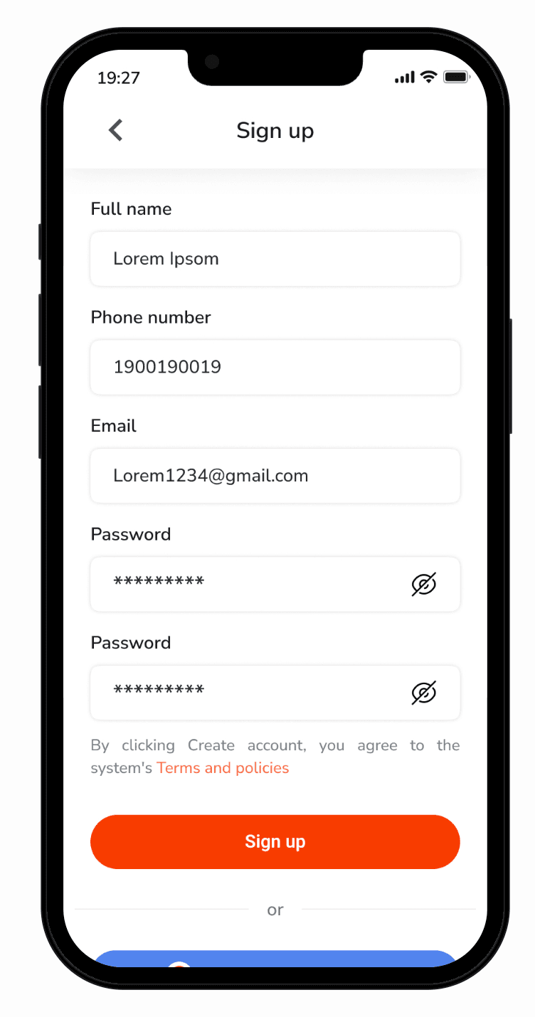Food delivery app screen 4