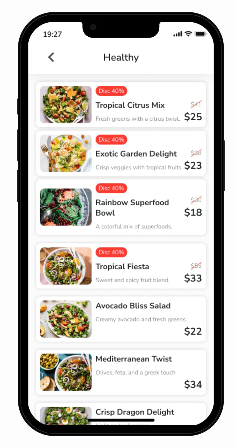 Food delivery app screen 10