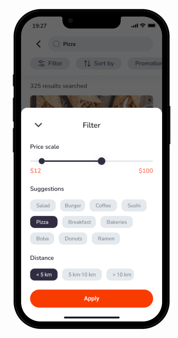 Food delivery app screen 12