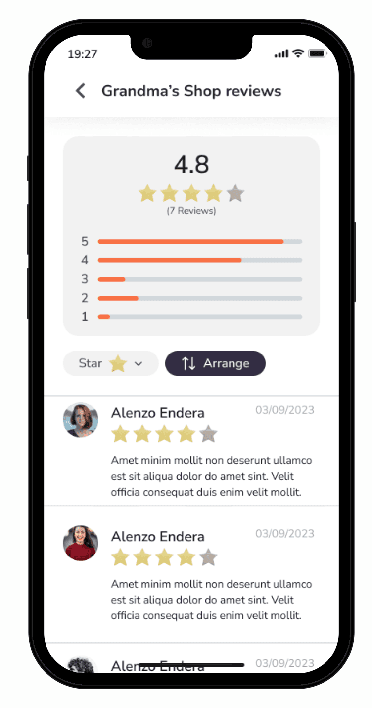 Food delivery app screen 16