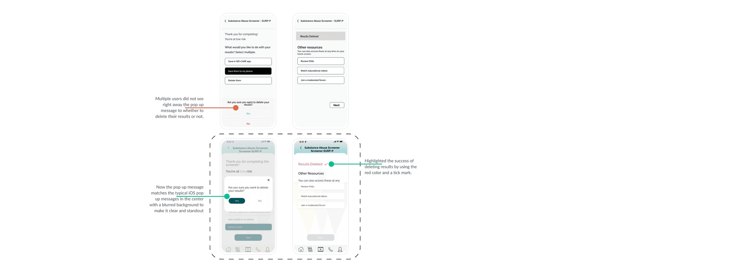 Onboarding screens development — version 3