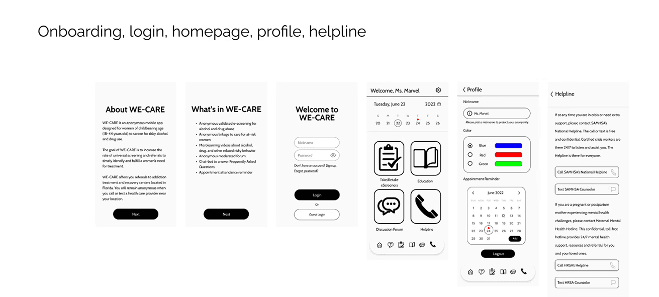 Enhanced prototype screen 2