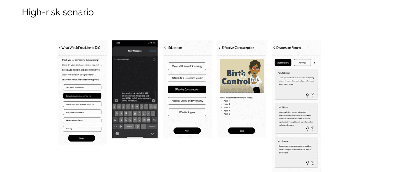 Enhanced prototype screen 4