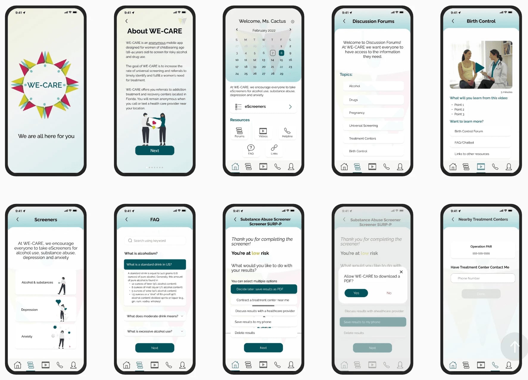 Various screens showing formatting and consistency updates